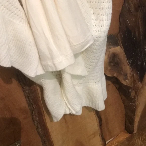 HOUSE OF HARLOW 1960 NWT Little White Knit Dress Flutter Midi Easter Summer - Picture 13 of 14